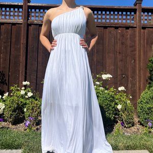 DESIGNER Roman-styled White Dress